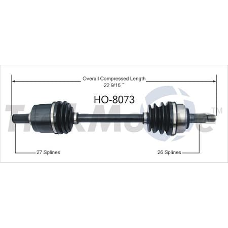 Surtrack Axle Cv Axle Shaft, Ho-8073 HO-8073